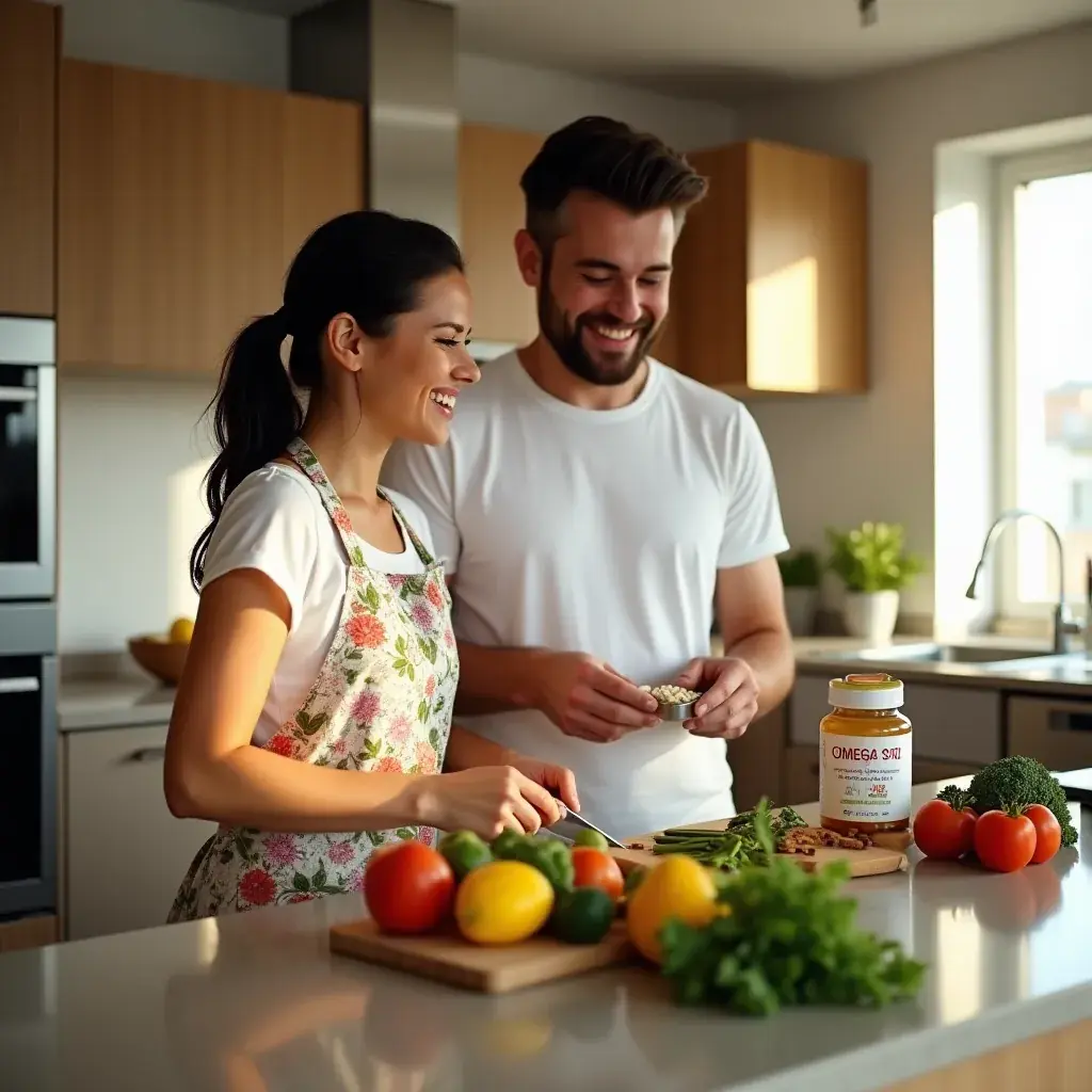 Vista cercana de cápsulas de aceite de pescado Omega-3.